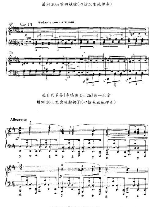 钢琴触键谱例