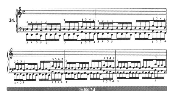 哈农钢琴练指法第二十四首谱例