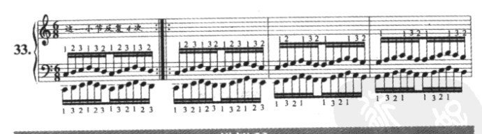 哈农钢琴练指法第三十三首谱例