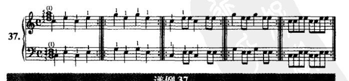 哈农钢琴练指法第三十七首谱例