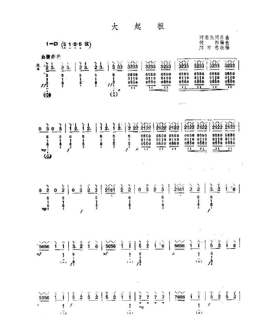 大起板 民乐类 琵琶