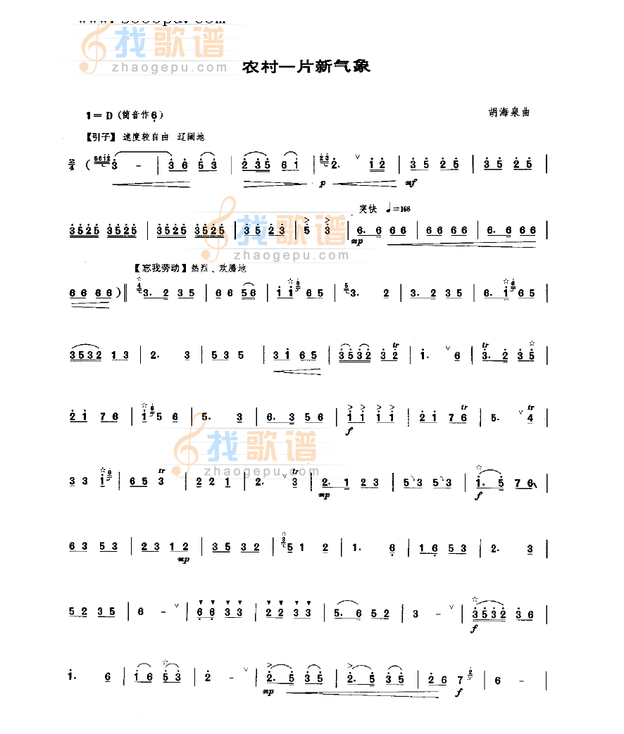 农村一片新气象 民乐类 唢呐