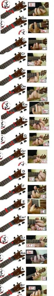 ukulele尤克里里常用和弦图