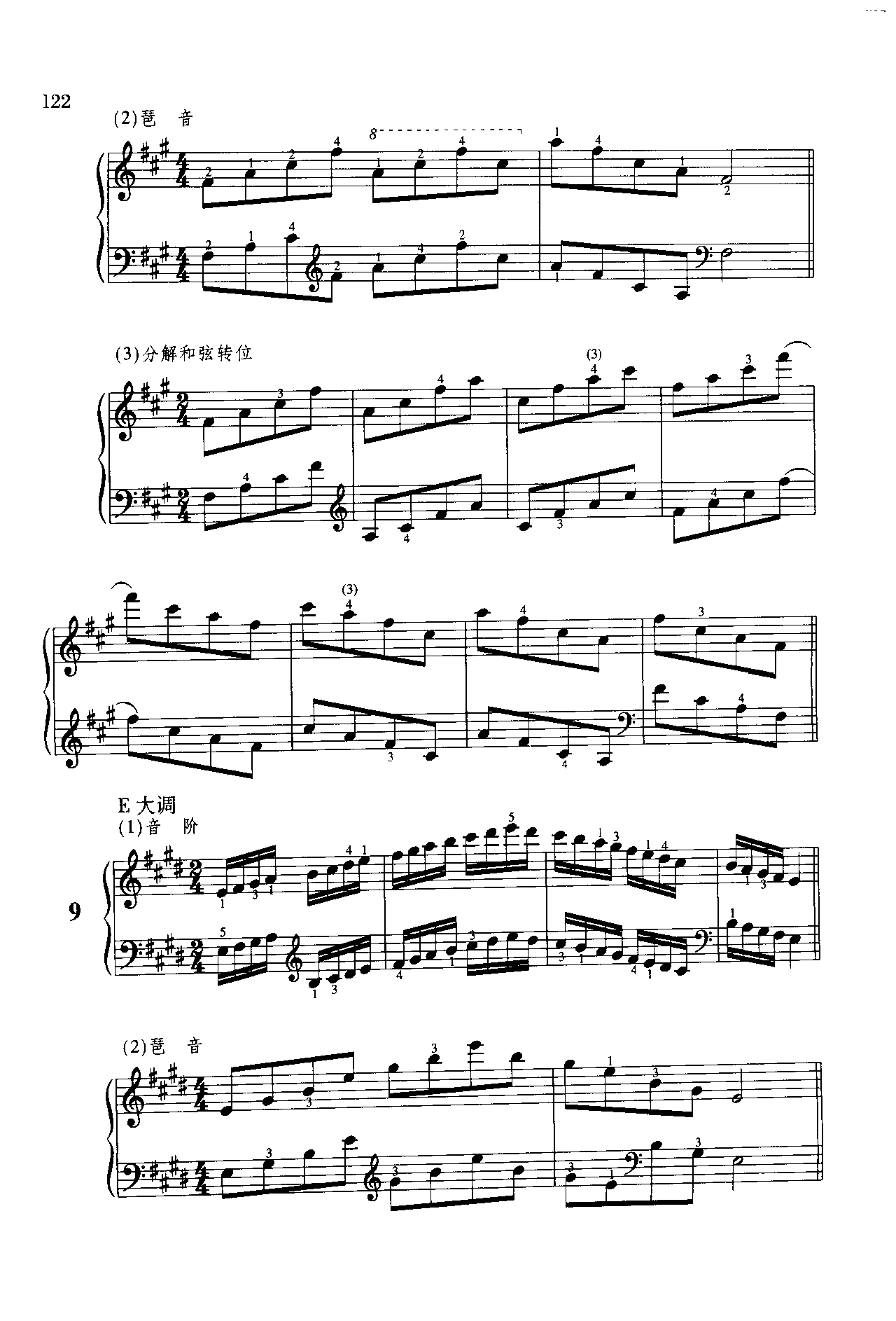 儿童钢琴手指练习谱【音阶、琶音、分解和弦转位（按关系大、小调归类排列）】