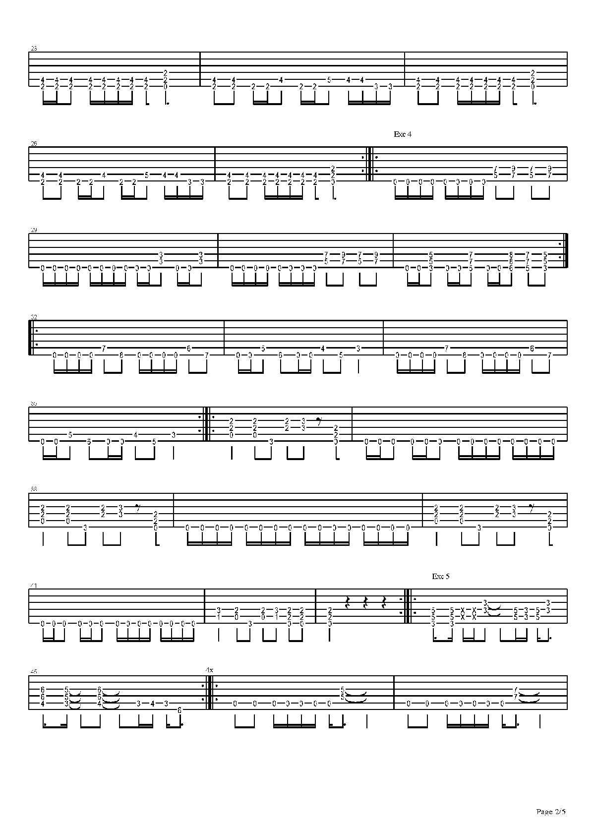 Trash, Exercises - Rhythm Guitar 2nd Lesson