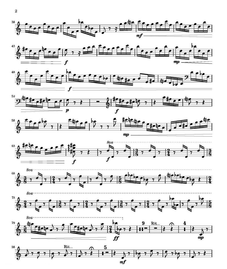 萨克斯四重奏与打击乐《Movement》第一木琴分谱_木琴乐谱