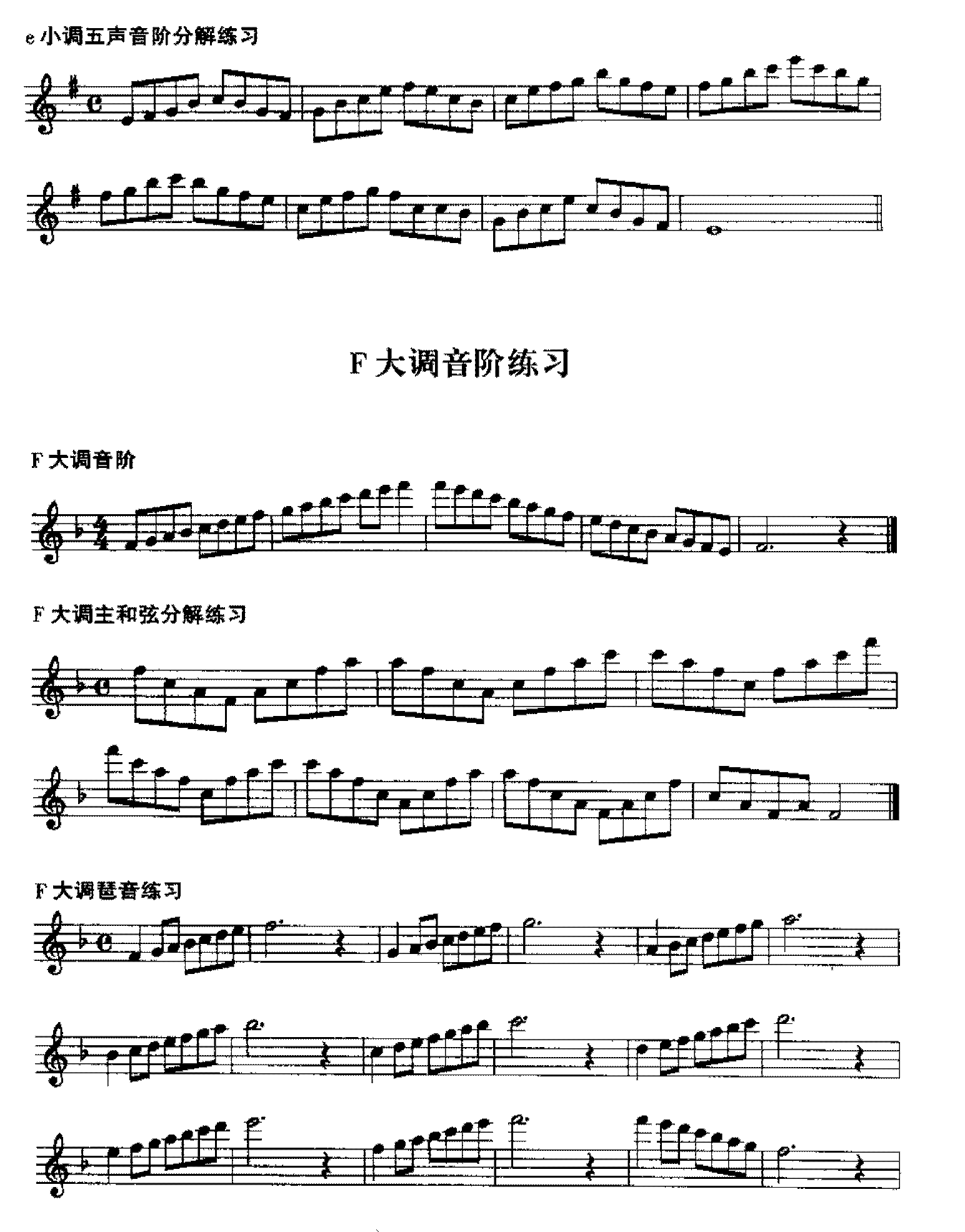 五线谱练习乐曲谱5