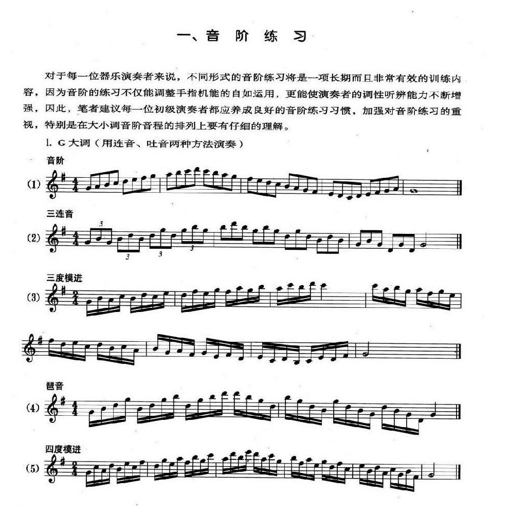 萨克斯管音阶练习曲精选