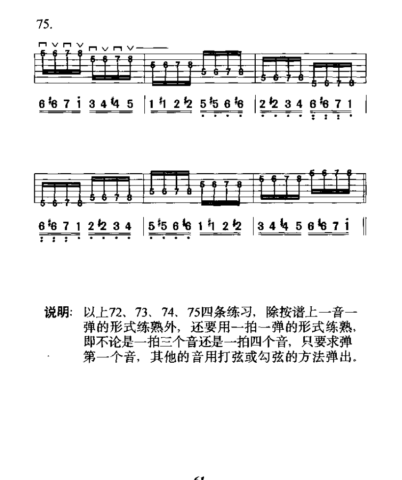 电吉他半声音阶部分