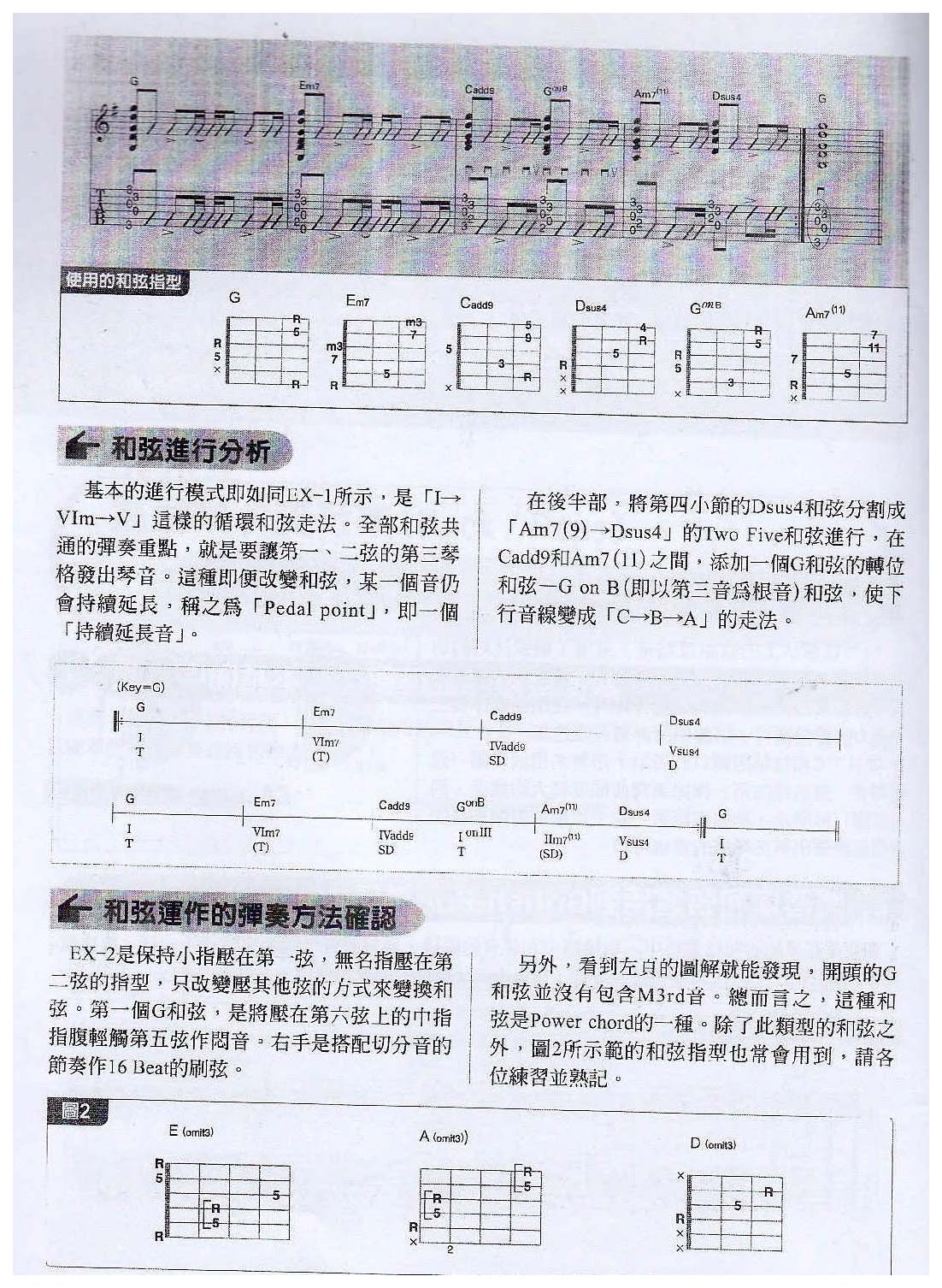 电吉他和弦教学《将循环和弦运用到British-Pop乐风中》