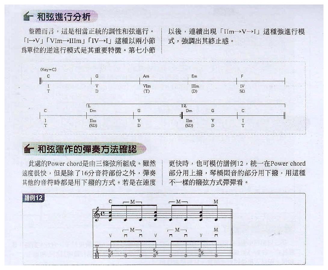 电吉他和弦教学《用Power chord编排调性和弦进行》庞克/另类