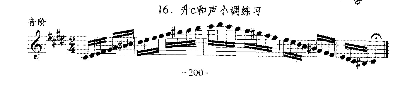 单簧管日常基础技术练习曲《升c和声小调练习》