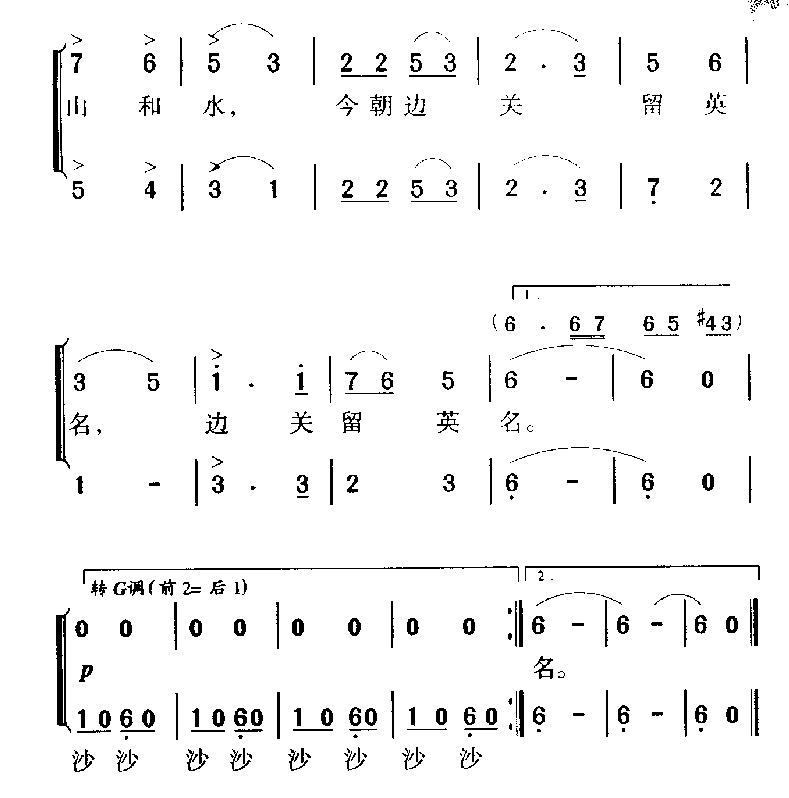 军歌乐谱【迷彩的飞虎队】