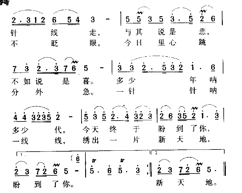 军歌乐谱【绣红旗】英雄赞歌