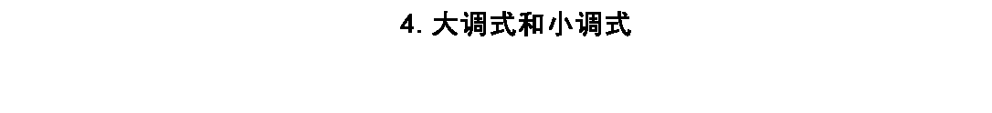 调和调式《大调式和小调式》中小学音乐知识