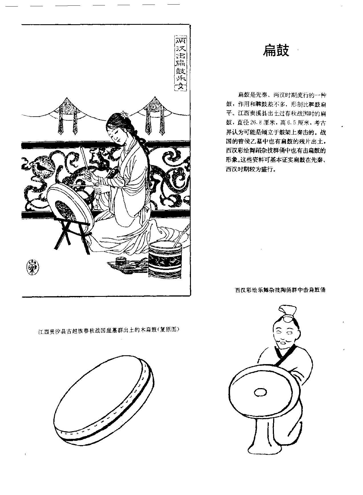 中国古代乐器《扁鼓》