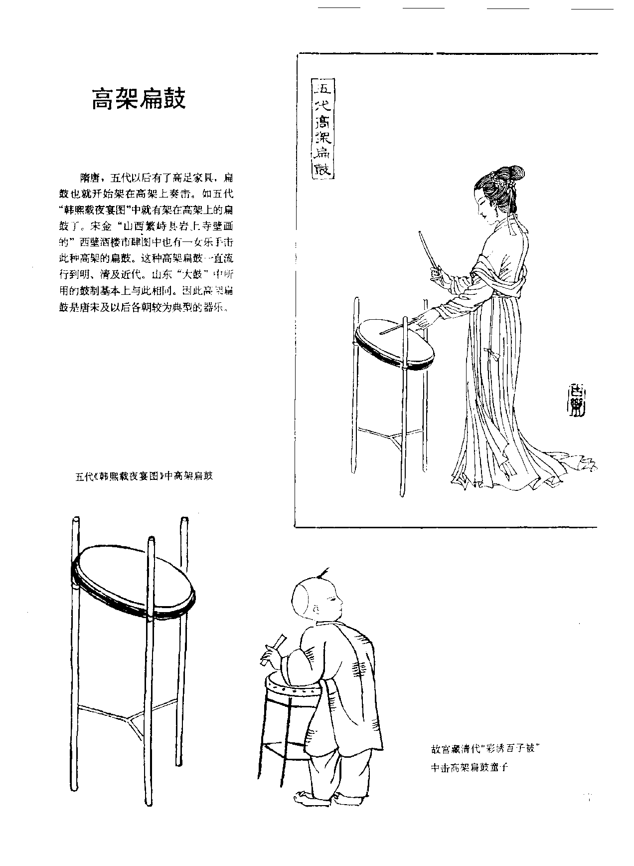 中国古代乐器《高架扁鼓》