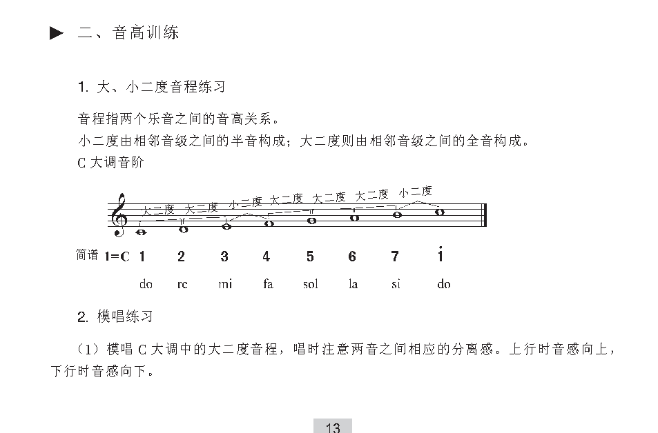 《音高训练》模唱练习/听辨练习