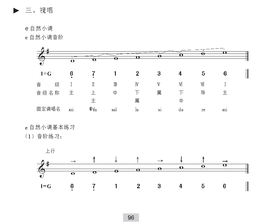 《视唱》e自然小调