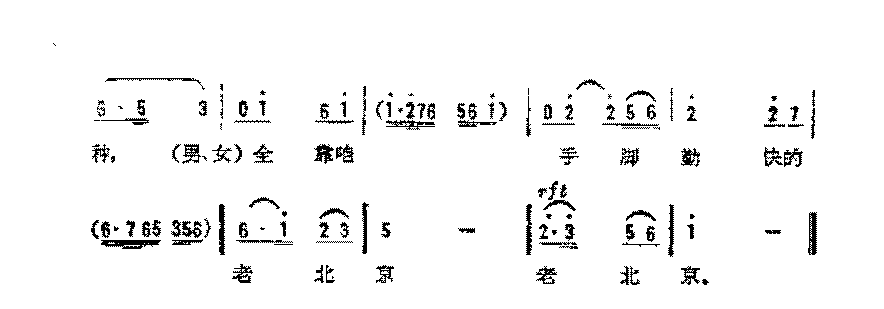 简谱《春满京城》任志萍 词/伍嘉冀 曲