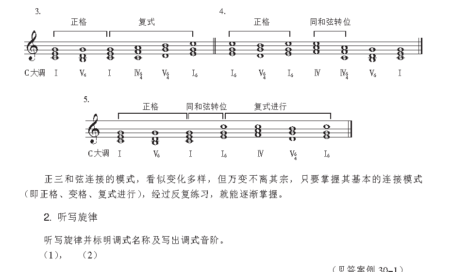 《音高训练》大调正三和弦的连接与听写旋律