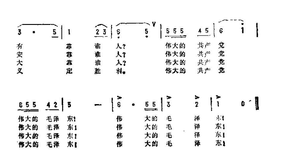 历史歌曲简谱《人民军队忠于党》