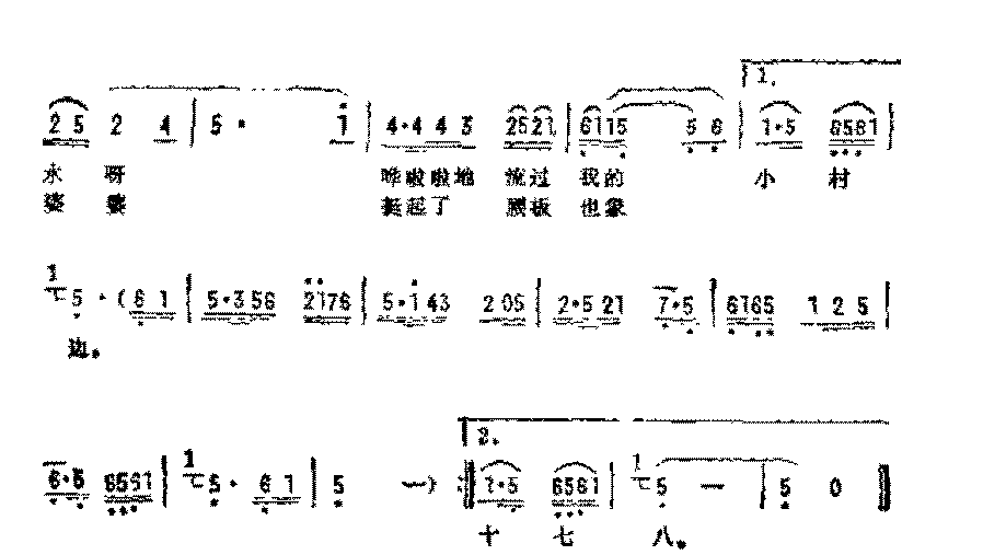 影视歌曲简谱《人说山西好风光》