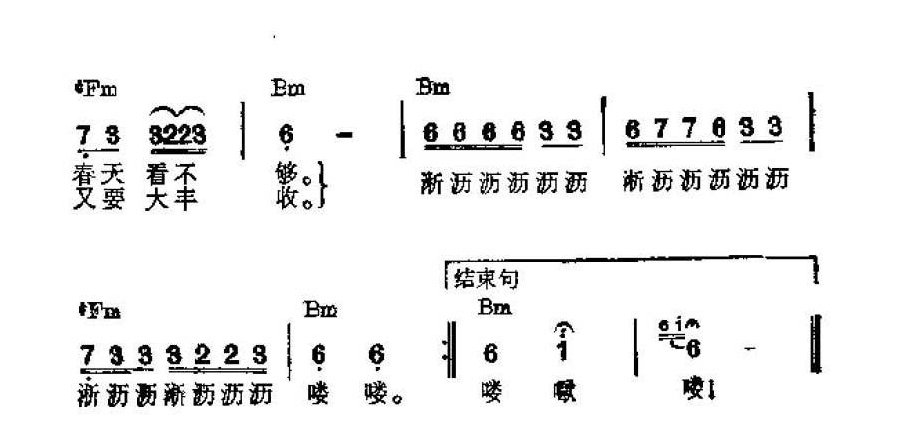 吉他伴奏谱《我在郊外走》史俊 词/袁文瀚 曲