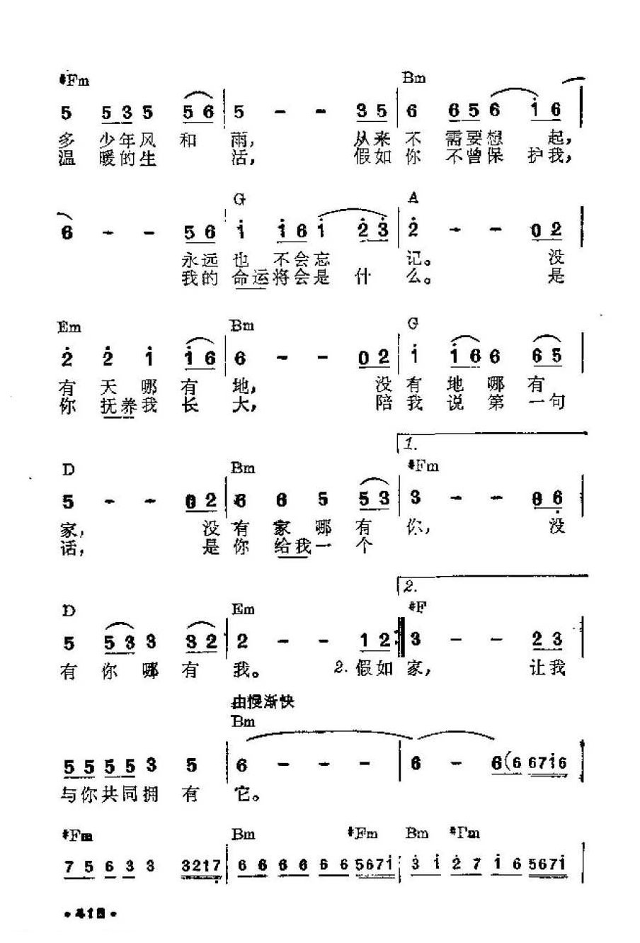 吉他伴奏谱《酒干倘卖无》侯德健 词/曲