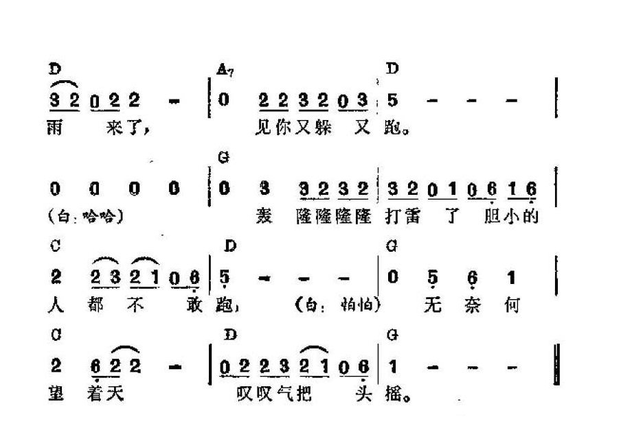 吉他伴奏谱《雨中即景》王梦麟 词/曲