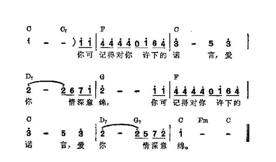 吉他伴奏谱《灯火阑珊处》台湾流行歌曲