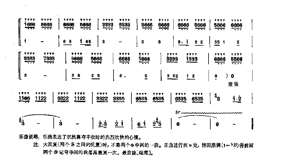 笛子独奏曲《夺丰收喜开镰》曾理中、李协勤/曲