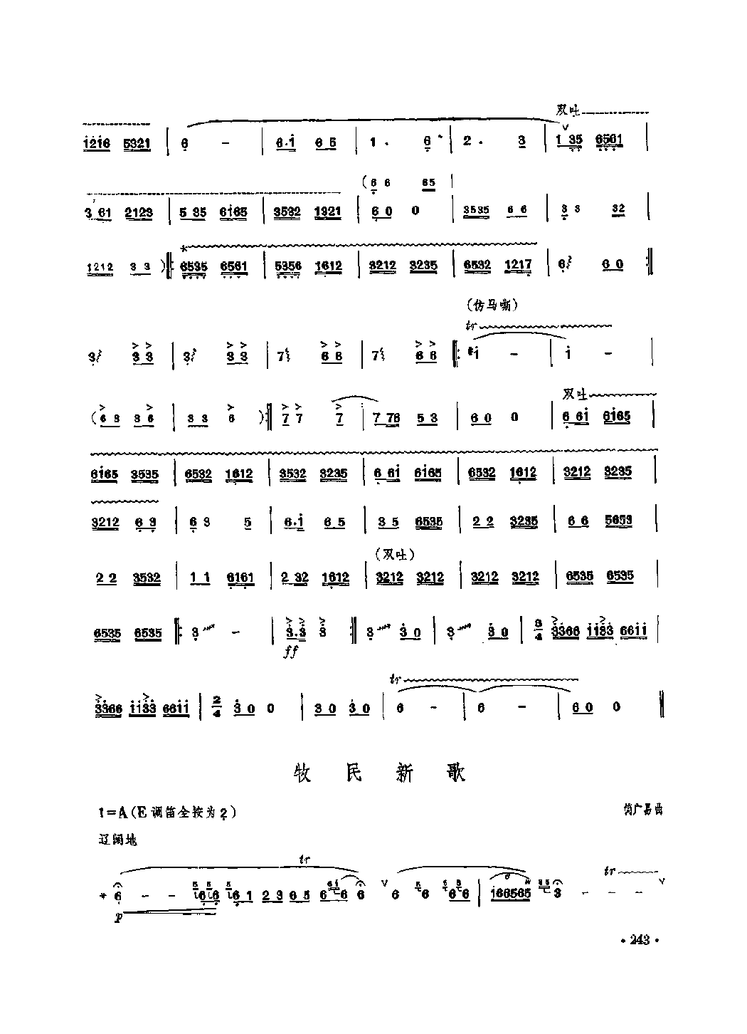 笛子独奏曲《草原巡逻兵》曾永清、马光陆/曲