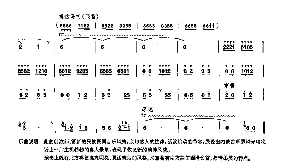 笛子独奏曲《草原巡逻兵》曾永清、马光陆/曲