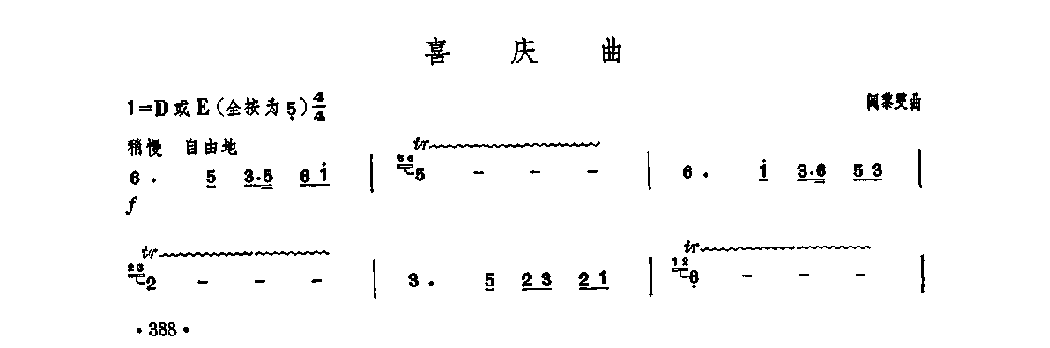 笛子独奏曲《喜庆曲》阎黎雯/曲