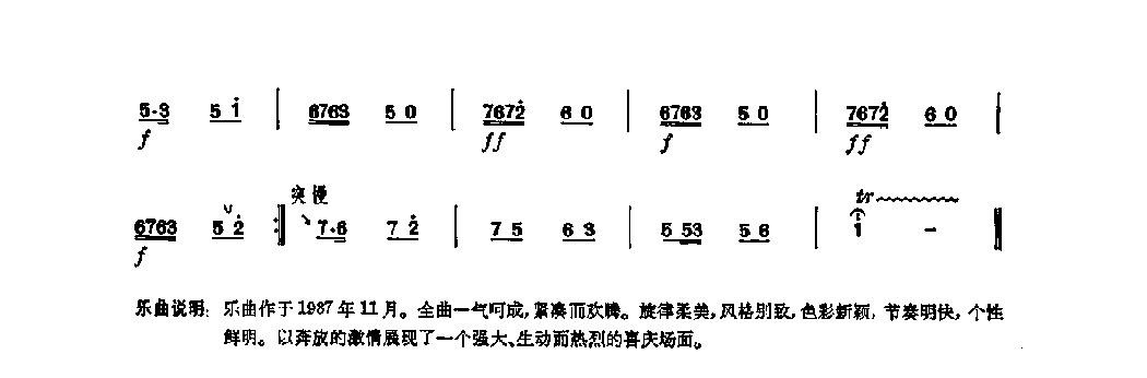 笛子独奏曲《喜庆曲》阎黎雯/曲