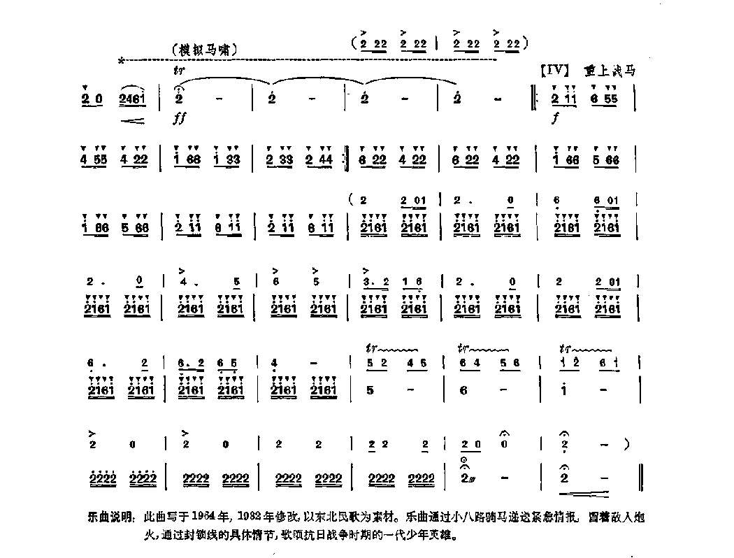 笛子独奏曲《小八路勇闯封销线》陈大可/曲