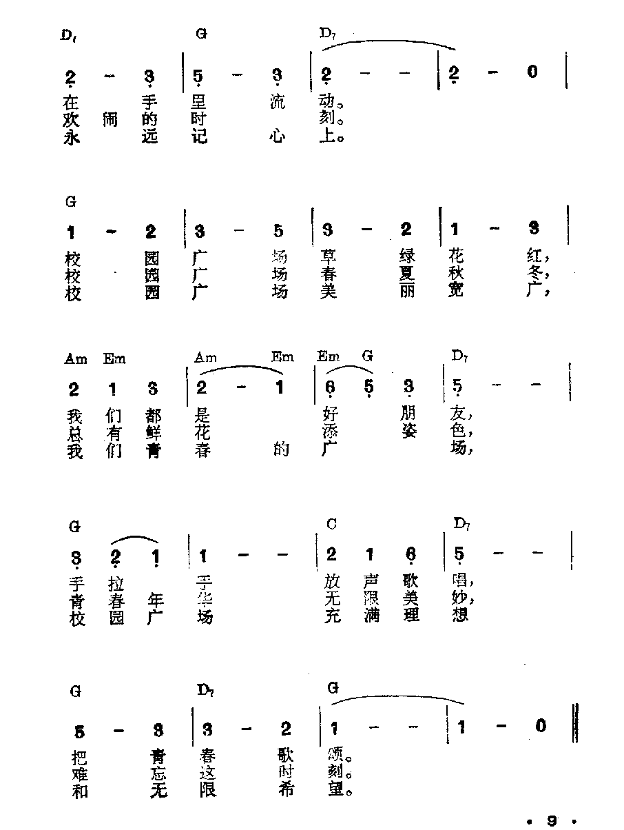 吉他伴奏日本流行歌曲《校园广场》关泽新一词　远藤实曲