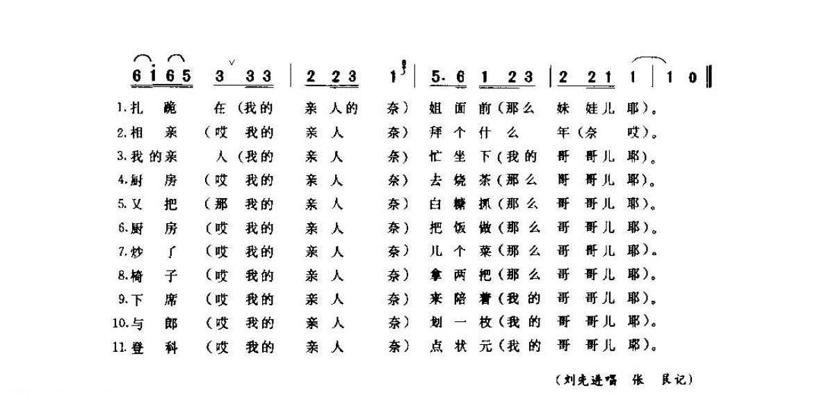 河南民间歌曲简谱 灯歌《拜年歌》灵宝县