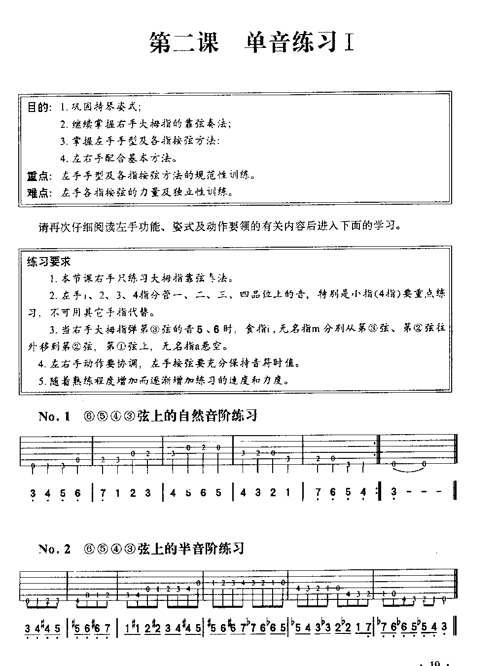 吉他入门教学《单音练习I》