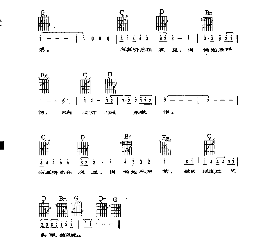 吉他伴奏歌曲谱《单身汉》