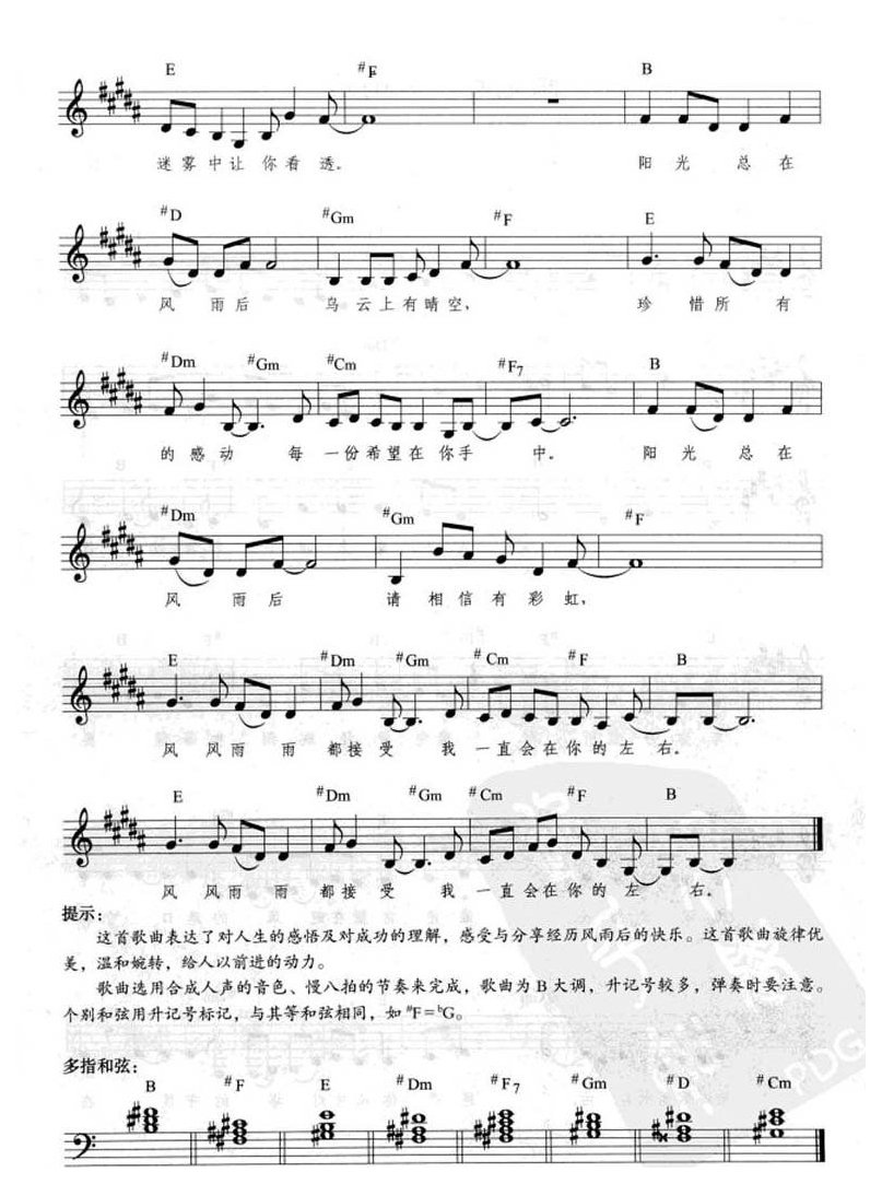 电子琴弹唱乐曲《阳光总在风雨后》