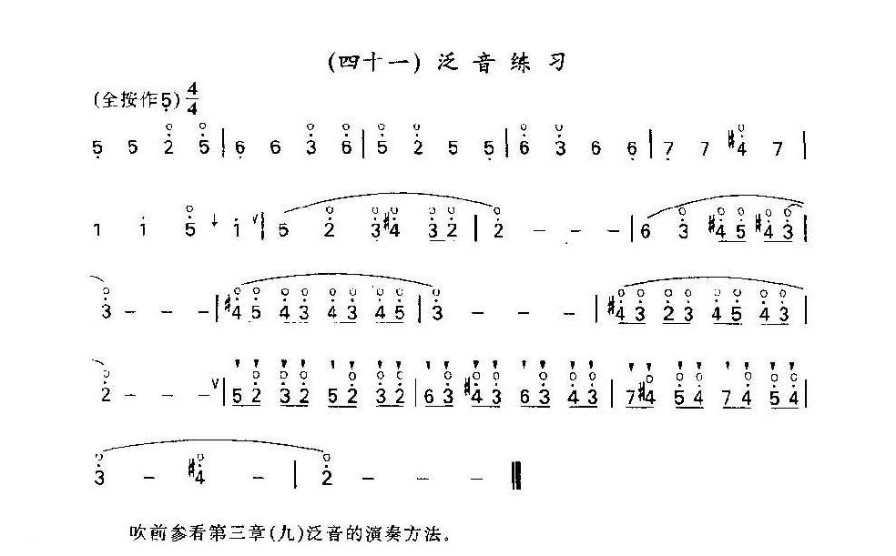 竹笛泛音练习