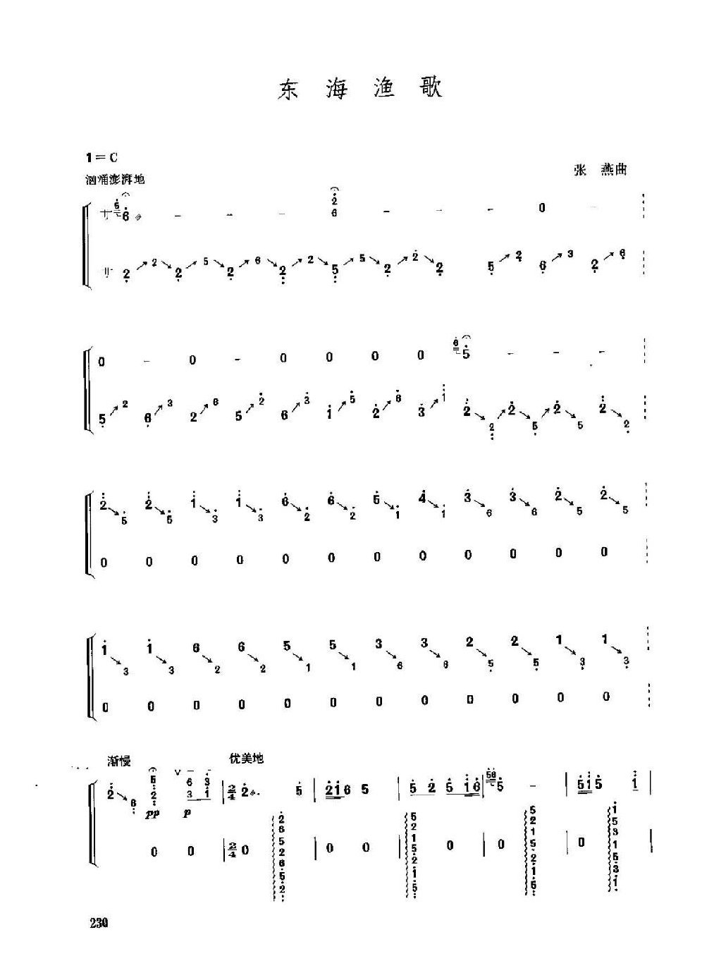 古筝考级九级乐曲《东海渔歌》张燕曲/高级曲目