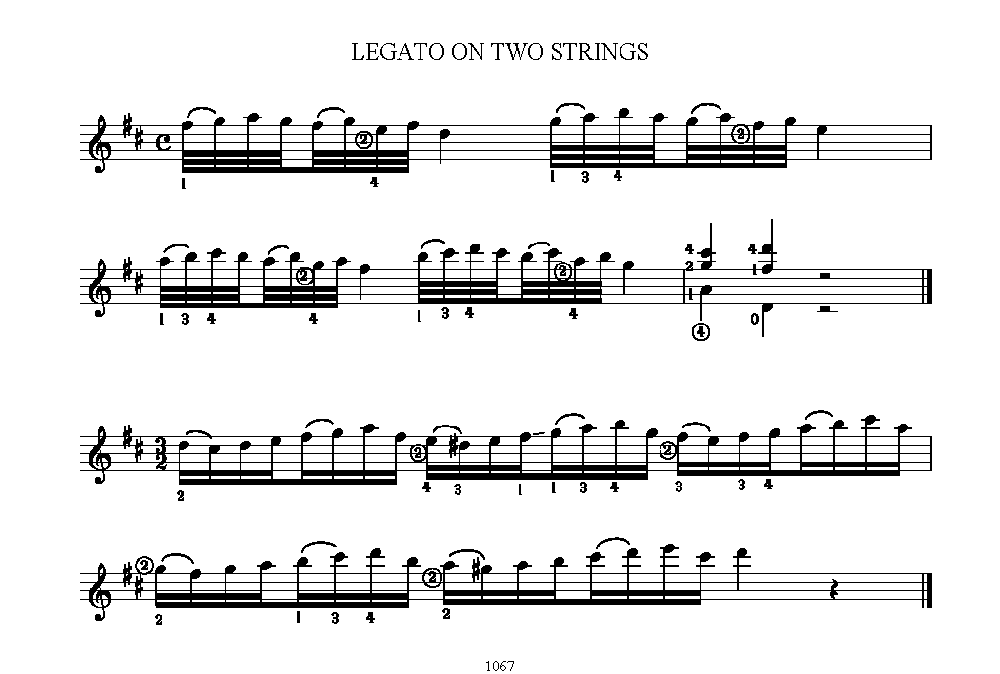 阿瓜多吉他练习曲《Legato on two strings》五线谱