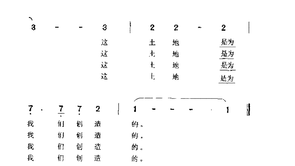 美国歌曲《这土地是你的土地》简谱