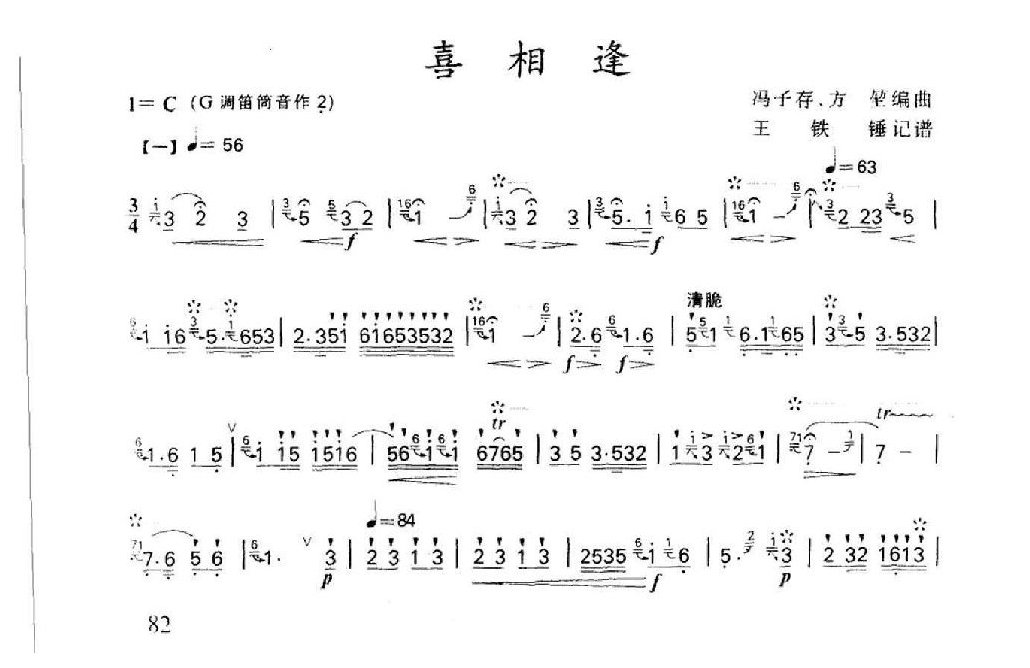 笛子名曲[喜相逢&冯子存、方堃编曲]