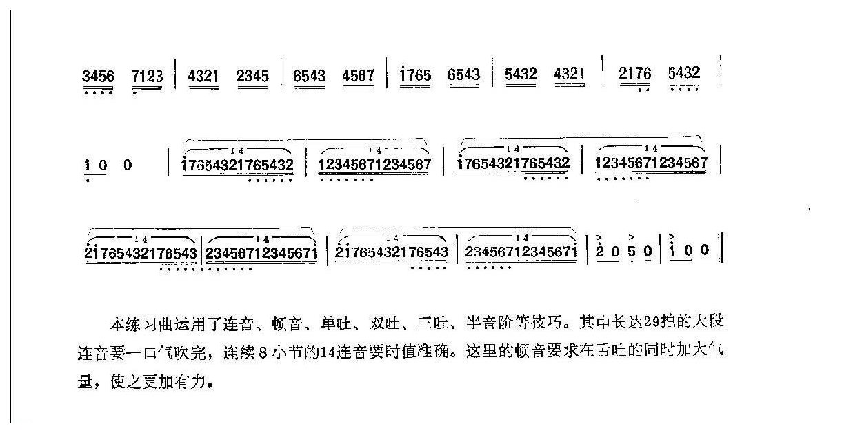 笛子练习曲选《儿童乐园》竹笛练习乐谱