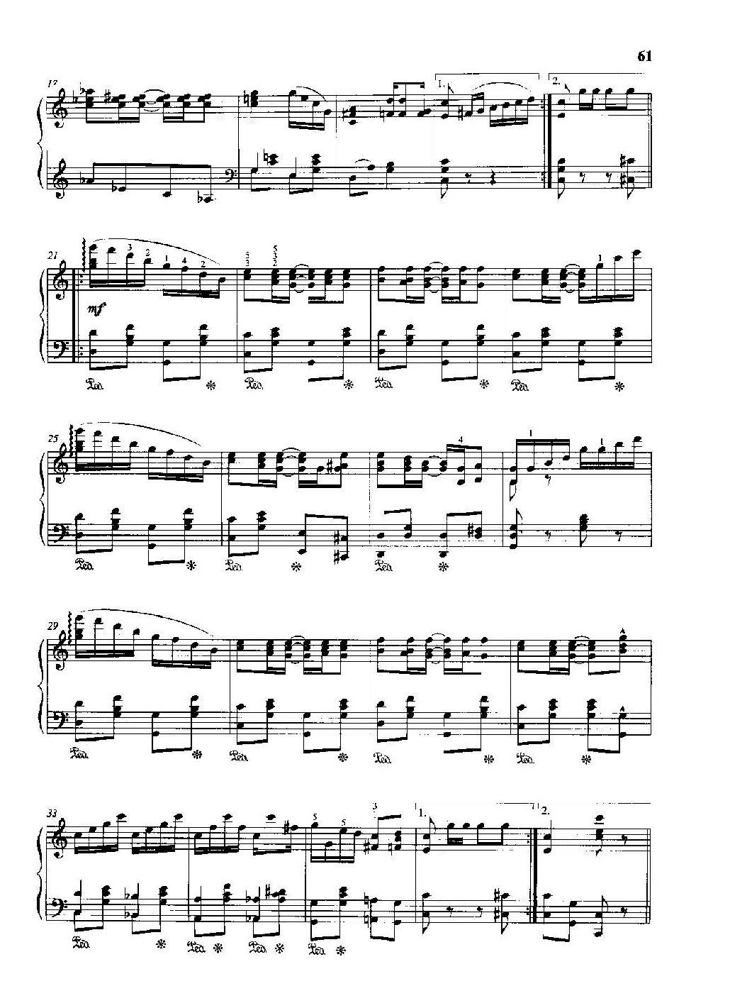 雷格泰姆钢琴乐谱《小瀑布》雷格泰姆之王斯科特·乔普林