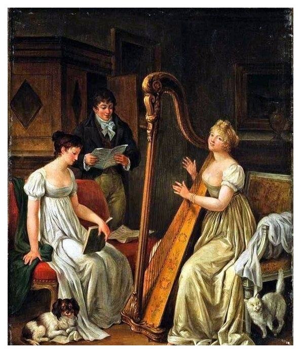 油画中的常客 最古老拨弦乐器竖琴